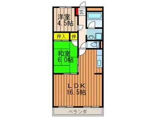 コーポ牧野【5階】の間取り
