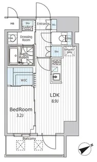 ビエラコート日本橋久松町【11階】の間取り