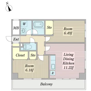 ソルジェンテ 千代田【5階】の間取り