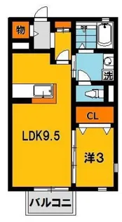 カサ・デ・エスペランサB【2階】の間取り