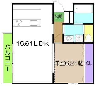 Proud秦南【1階】の間取り