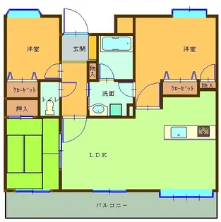 エイルヴィラ城山東パークアベニュー【7階】の間取り
