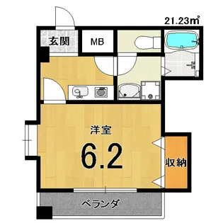 ペンドルトン高辻【3階】の間取り