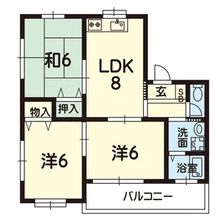 サンシャインヒロB【1階】の間取り