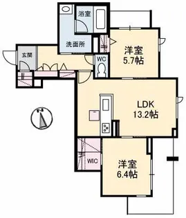 フローラ【1階】の間取り