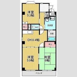 メガーヌ野並【2階】の間取り