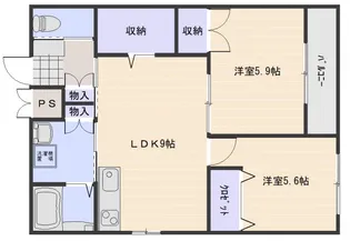 盛林ハイツ【3階】の間取り