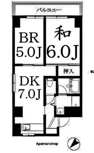 パークサイド新町【4階】の間取り