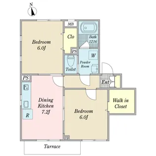 フラット【1階】の間取り