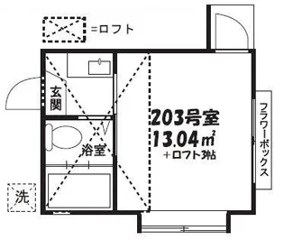ホワイト・ビラ新蒲田【2階】の間取り