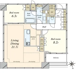白金ザ・スカイ East【41階】の間取り