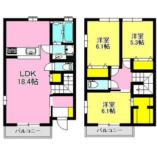 ラヴィエール【1階】の間取り
