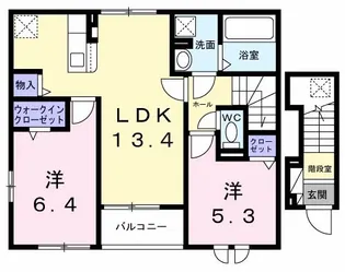 ヴァン リュミエール【2階】の間取り