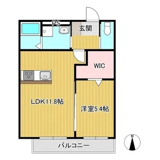 YKK多田A棟【1階】の間取り