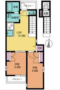 ソシア上青木【2階】の間取り