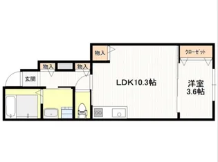 カーリー・ダダン元町【1階】の間取り