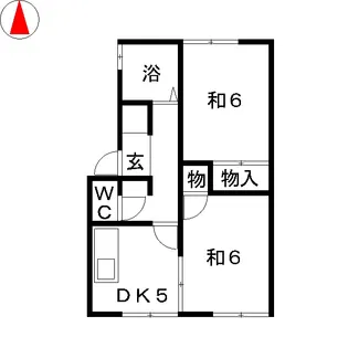 フローレス篠木 B棟【2階】の間取り