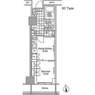 パークハビオ門前仲町【4階】の間取り