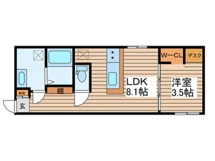 Amirl Premier Heian-dori【3階】の間取り