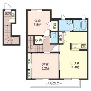 SHM サンベルデB【2階】の間取り
