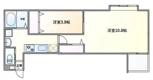 ツインキューブB【1階】の間取り