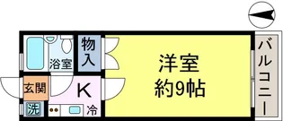ハイツ越塚【1階】の間取り