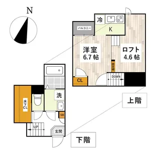ADC新外クルーク【2階】の間取り