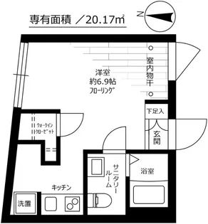 クラリア野方ウエスト【3階】の間取り