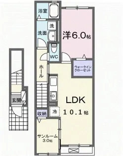モンレーヴみのり【2階】の間取り
