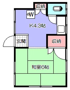 竹内荘【1階】の間取り