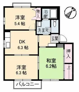 サン・フォーレス B棟【1階】の間取り