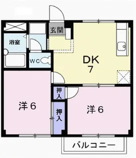 シティハイツ三須【2階】の間取り