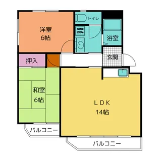 グリーンテラス岩月 B【1階】の間取り