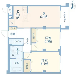 アルカディア恵比寿【1階】の間取り