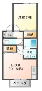 プチゼジュール州先町【2階】の間取り