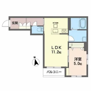 spring南鍛冶町I【1階】の間取り