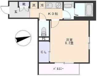 マストライフ豊島園【3階】の間取り