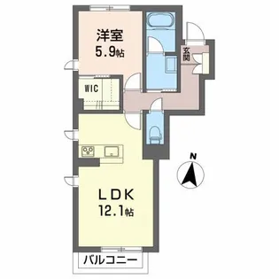 ブランノワール開成【2階】の間取り