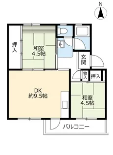UR岩倉【5階】の間取り