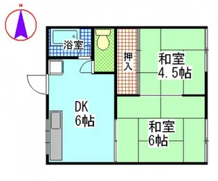 白菊コーポ【1階】の間取り