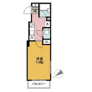 シャンティベルテ反町【4階】の間取り