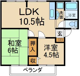 サンビーム元町【2階】の間取り