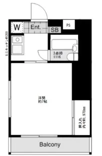 武蔵野マンション【3階】の間取り