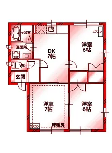 フレシールI【2階】の間取り
