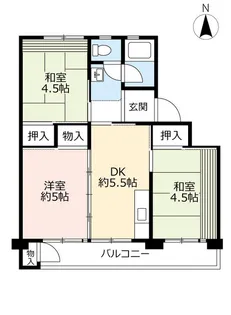 UR岩倉【4階】の間取り