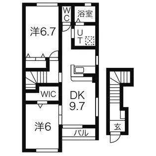 クレール大木戸【2階】の間取り