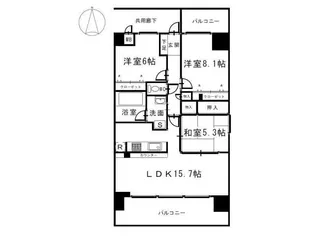 ポレスター新町プレミアムステージ【13階】の間取り
