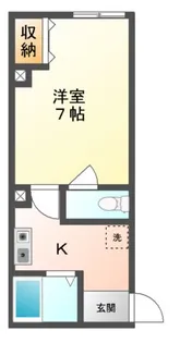 サンパルコマンション【6階】の間取り