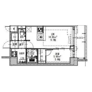 S-RESIDENCE阿波座chiaro【6階】の間取り