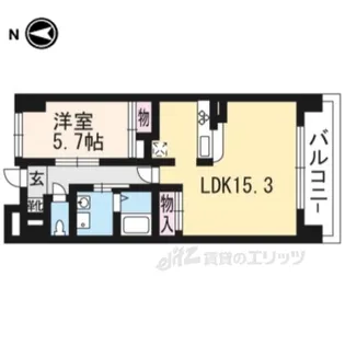 サンモール西京極【6階】の間取り